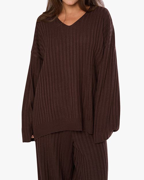 Shop Weworewhat Oversized V Neck Sweater In Brown