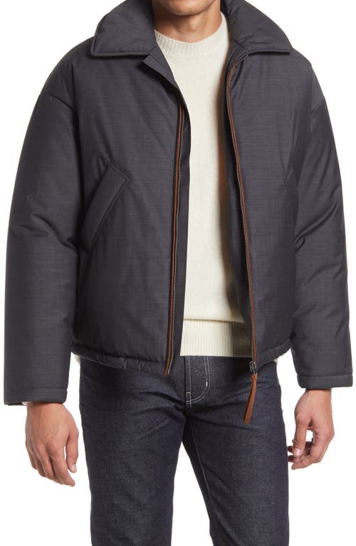 Cardinal of Canada Barton Tech Water Repellent Wool Bomber Jacket in Charcoal