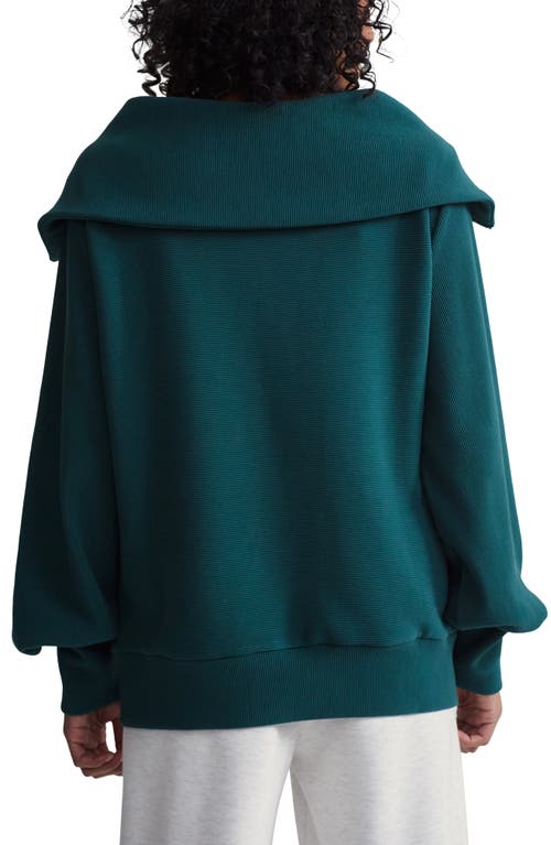 Shop Varley Vine Ottoman Half Zip Pullover In Conifer