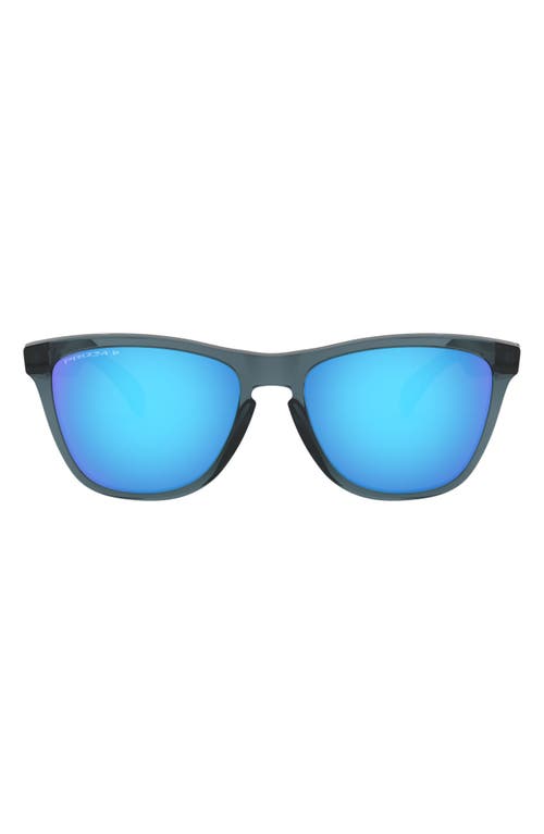 Oakley 55mm Polarized Square Sunglasses in Crystal Black/Prizm Sapphire at Nordstrom