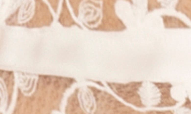 Mapalé Mapale Embroidered Floral Basque & Thong Set In Star White