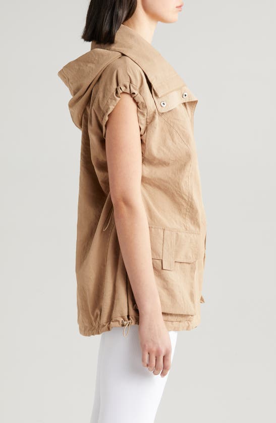 Shop Blanc Noir Svetlana Oversize Vest In Warm Taupe