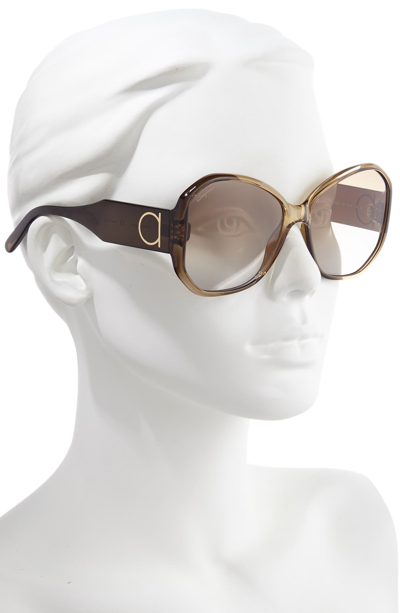 Salvatore ferragamo gancio rimless butterfly sunglasses Clearance