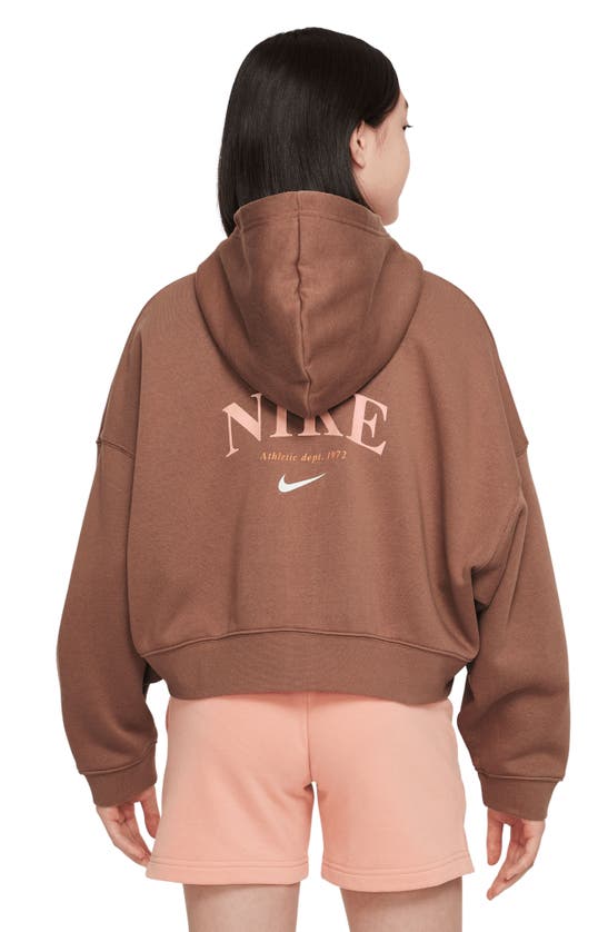 Ventilación alojamiento me quejo Nike Kids' Full Zip Fleece Graphic Hoodie In Archaeo Brown | ModeSens