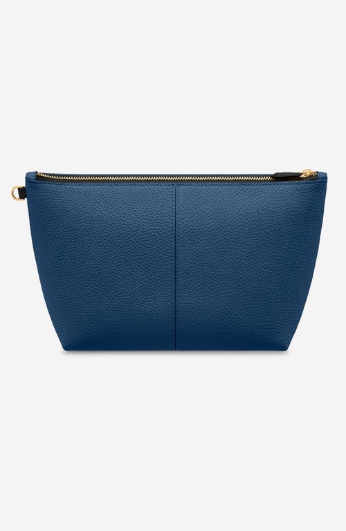 Maison De Sabre Maison De Sabré Medium Leather Flaire Pouch In Pacific Caviar