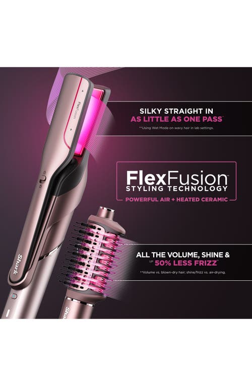 Shop Shark Flexfusion™ Air & Ceramic System With Air Straightener For Straight & Wavy Hair In Cosmic Blush