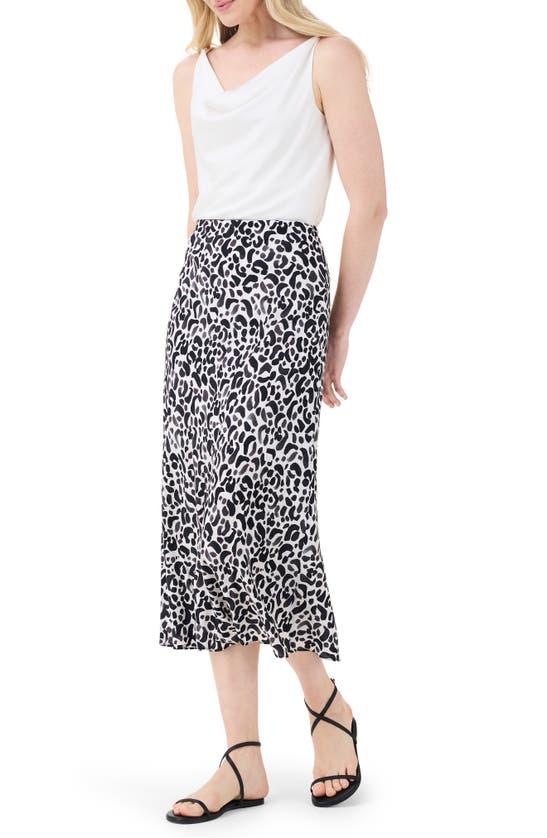 Shop Nic + Zoe Onyx Animal Slip Skirt In Black Multi