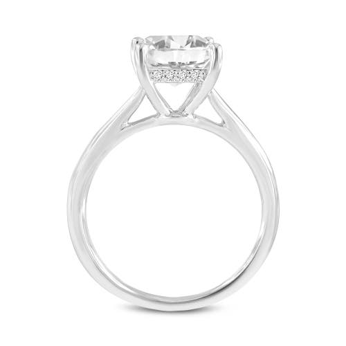 Shop Luvmyjewelry Genoveva 14k White Gold Princess Cut Lab Grown Diamond Hidden Halo Engagement Ring