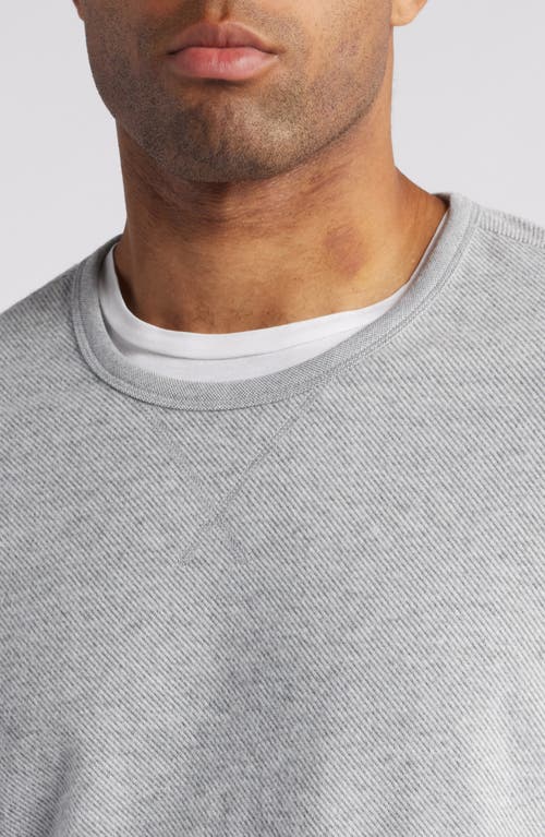 Shop Daniel Buchler Brushed Twill Crewneck Sweatshirt In Grey