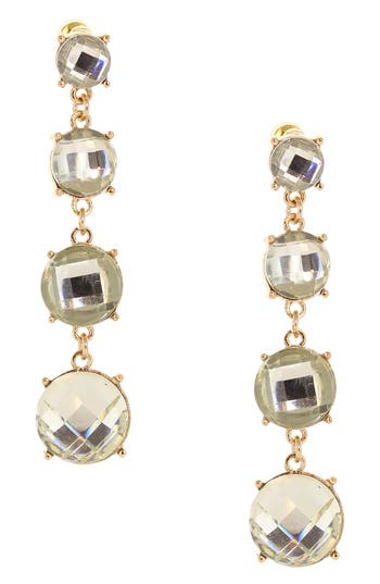Olivia Welles Lyra Drop Earrings In Yellow