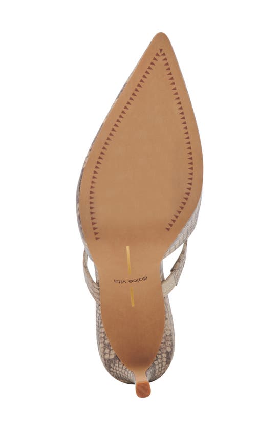 Shop Dolce Vita Kanika Pointed Toe Pump In Sand Embossed Leather