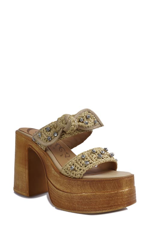 Shop Candies Candie's Dimitra Platform Sandal In Natural Raffia