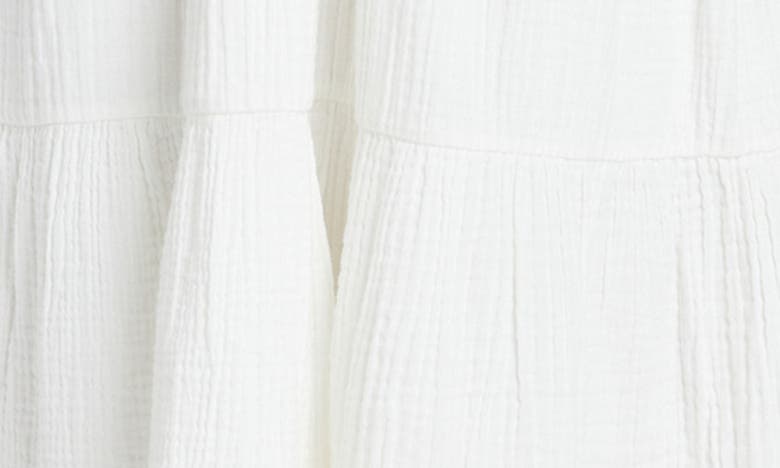 Shop Faherty Dream Organic Cotton Gauze Midi Dress In White