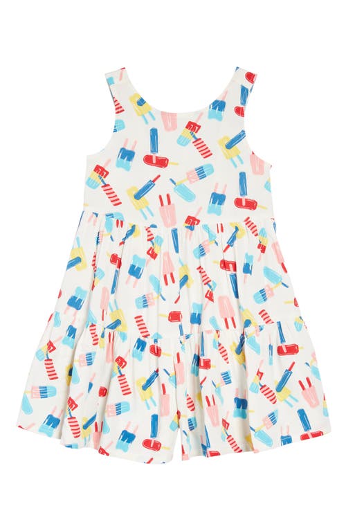 Tucker + Tate Kids' Print Tiered Romper in Ivory Egret Ice Pop Party