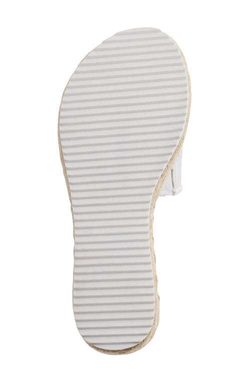 Karl Lagerfeld Kamara Embroidered Platform Slide Sandal In Bright White/multi