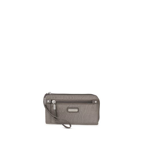 Baggallini Zip Around Rfid Wallet Wristlet In Sterling Shimmer
