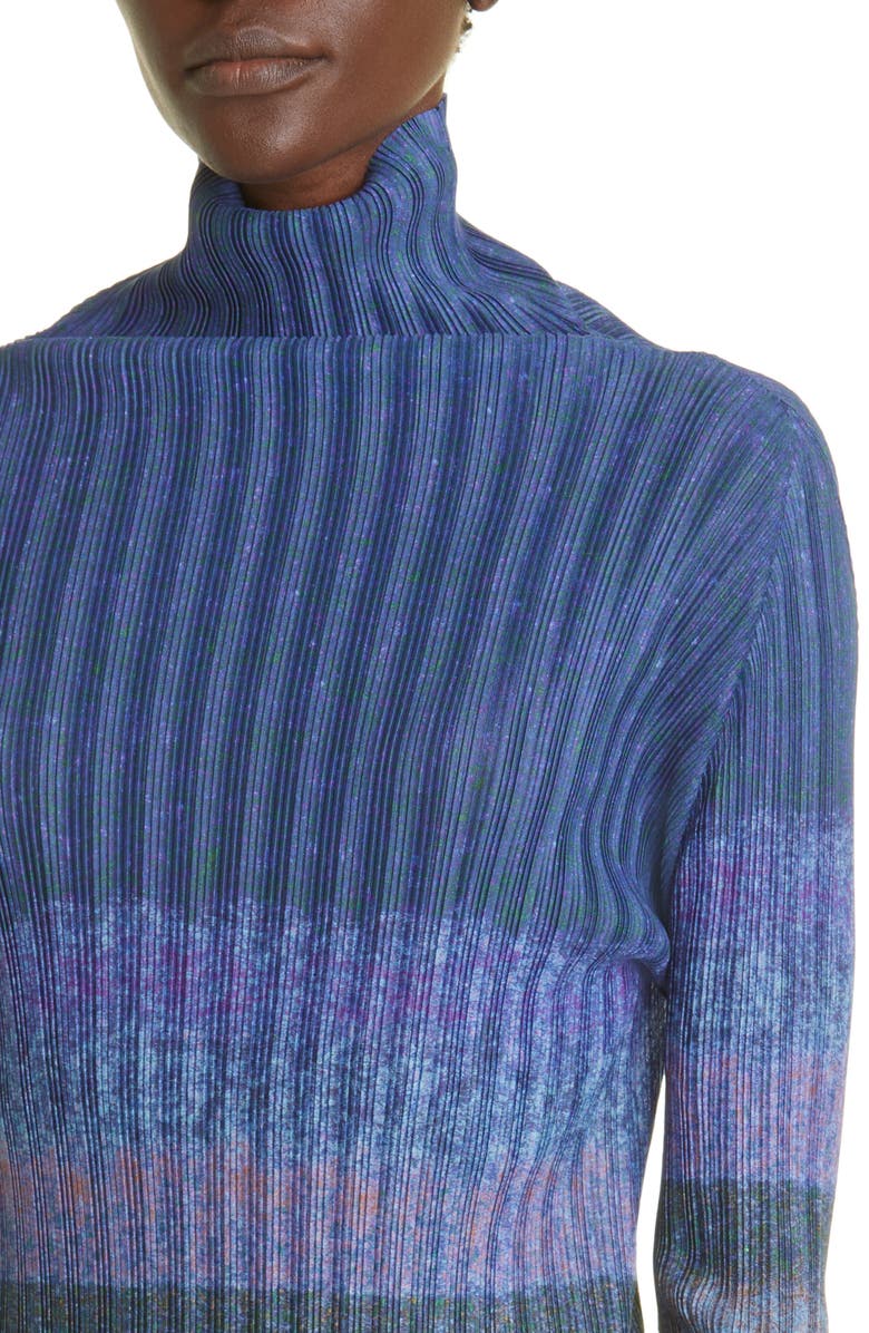 色々な PLEATS Blue PLEASE - ISSEY MIYAKE Pleats Top MIXING RIB