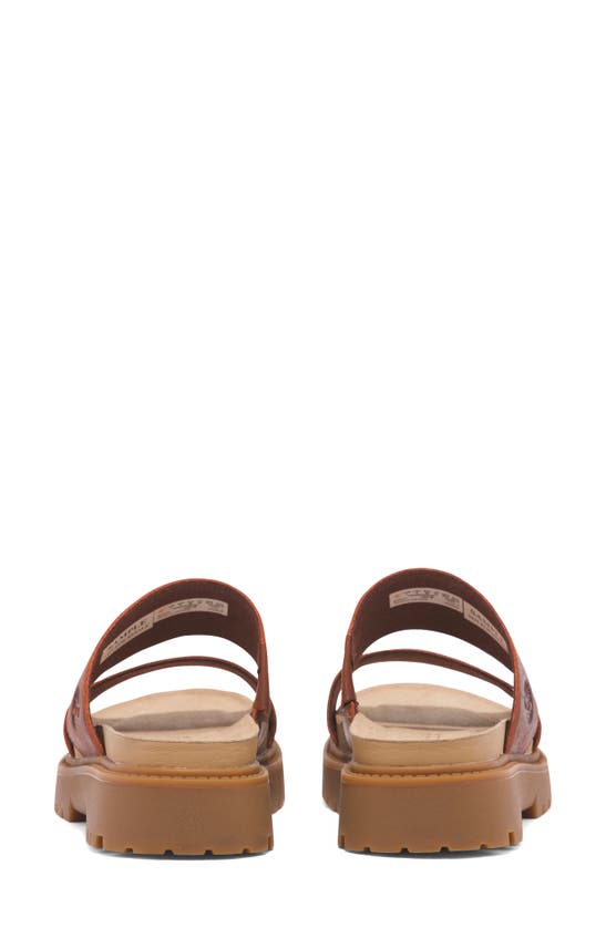Timberland Clairemont Way Womens Leather Sliders In Dark Red Full Grain