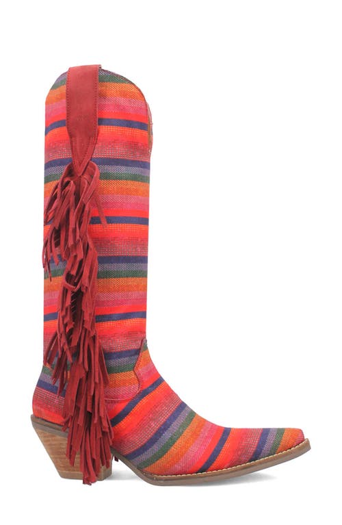 Shop Dingo Hot Tamale Western Knee High Boot In Red Multi