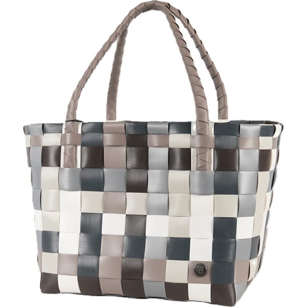 Handed By Paris Recycled Plastic Tote Bag In Mixed Naturals
