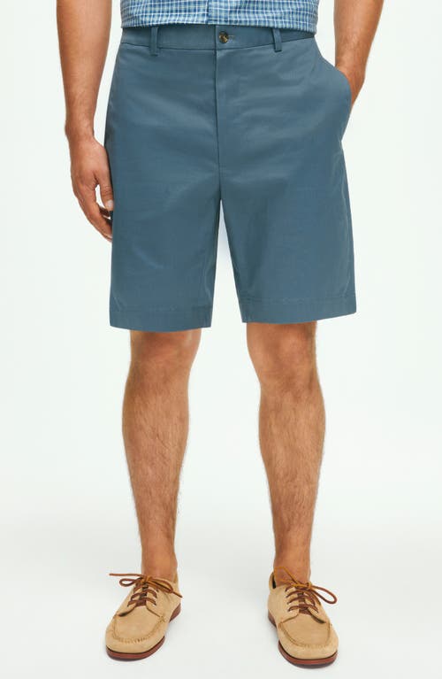 Brooks Brothers Flat Front Stretch Chino Shorts Bering Sea at Nordstrom,