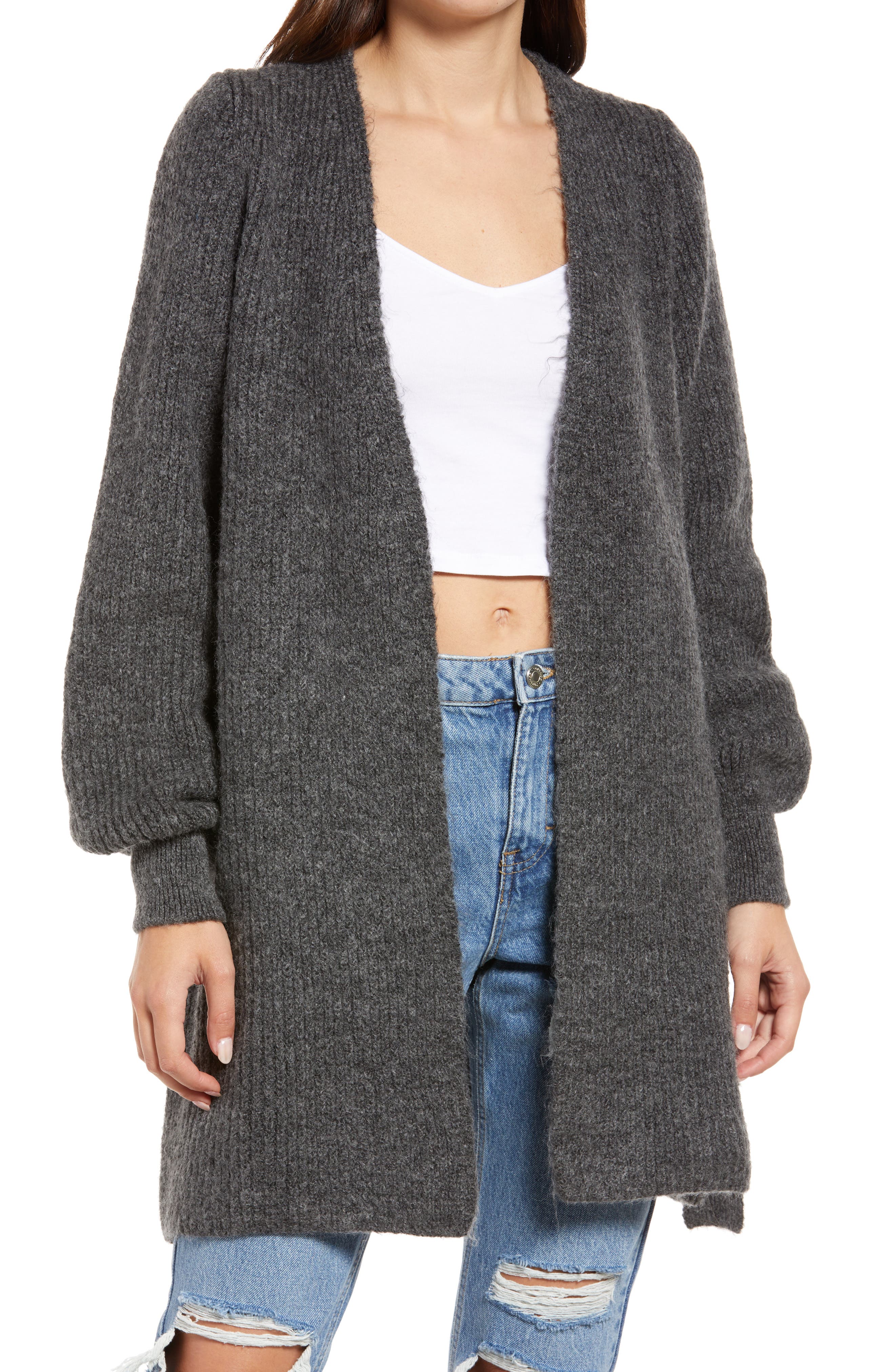 womens grey cardigan