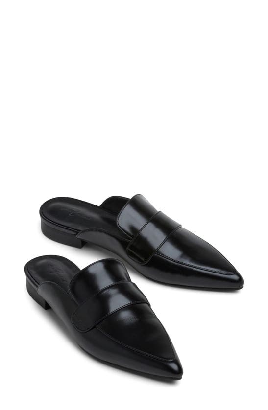 Shop 7 For All Mankind Leather Loafer Mule In Black Leather
