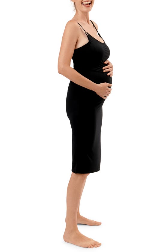 Shop Nom Maternity Feel Good Maternity/nursing Nightgown In Black