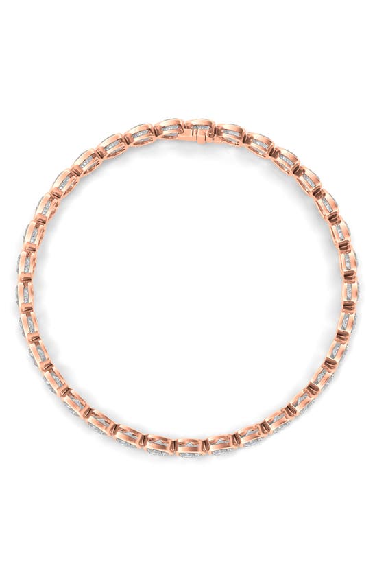 Shop Hautecarat Bezel Heart Lab Created Diamond Bangle In 18k Rose Gold