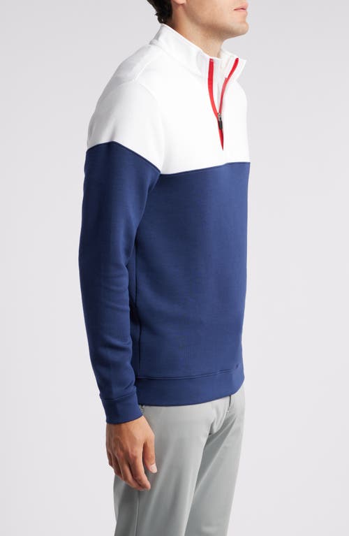 Shop Swannies Harvey Quarter Zip Golf Pullover In Horizon Blue