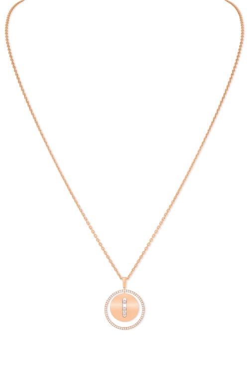 Messika Lucky Move Pavé Diamond Pendant Necklace in Rose Gold at Nordstrom