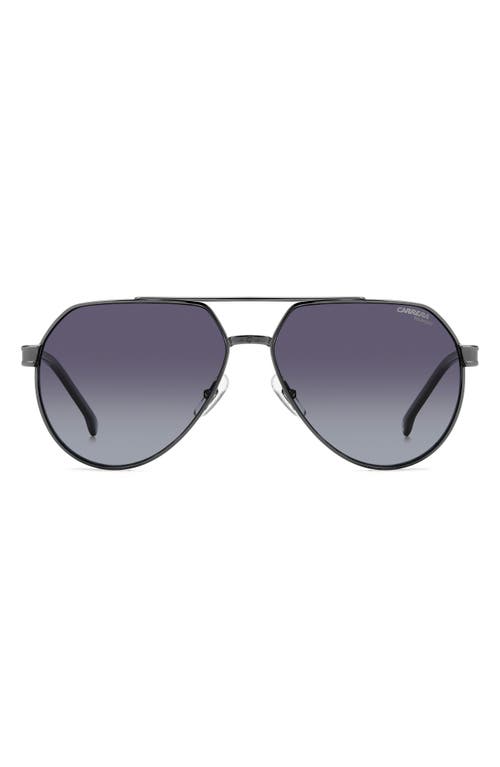 Carrera Eyewear 62mm Gradient Aviator Sunglasses in Dark Ruthen/Gray Polar at Nordstrom