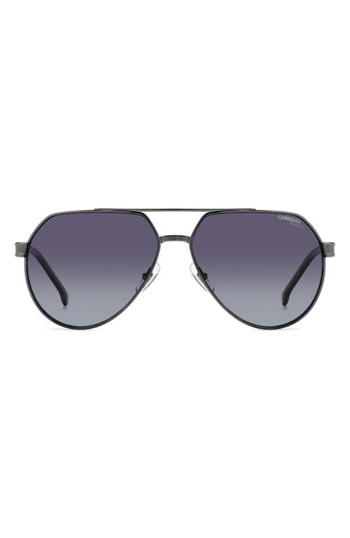 Carrera Eyewear 62mm Gradient Aviator Sunglasses In Dark Ruthen/gray Polar