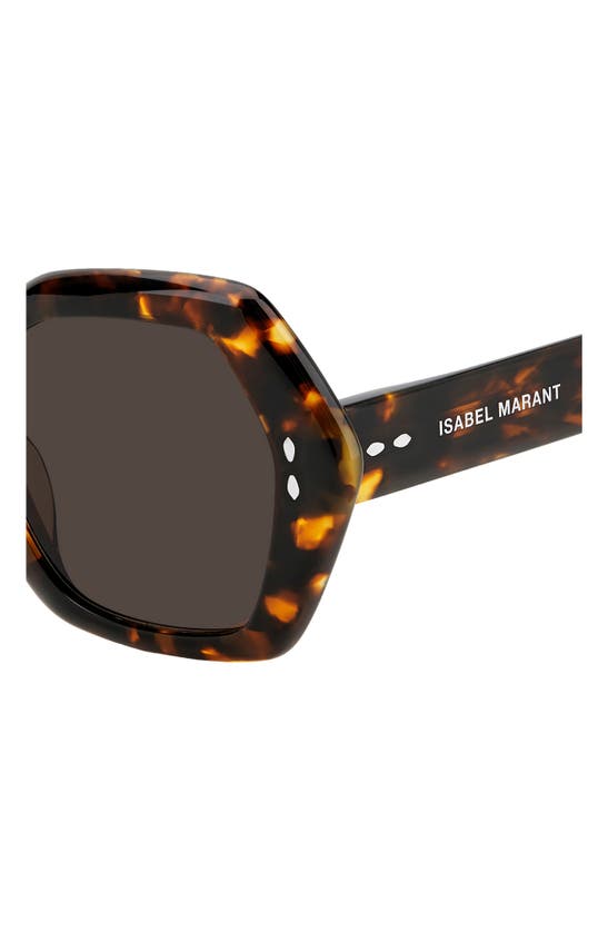 Shop Isabel Marant 53mm Geometric Sunglasses In Havana Brown