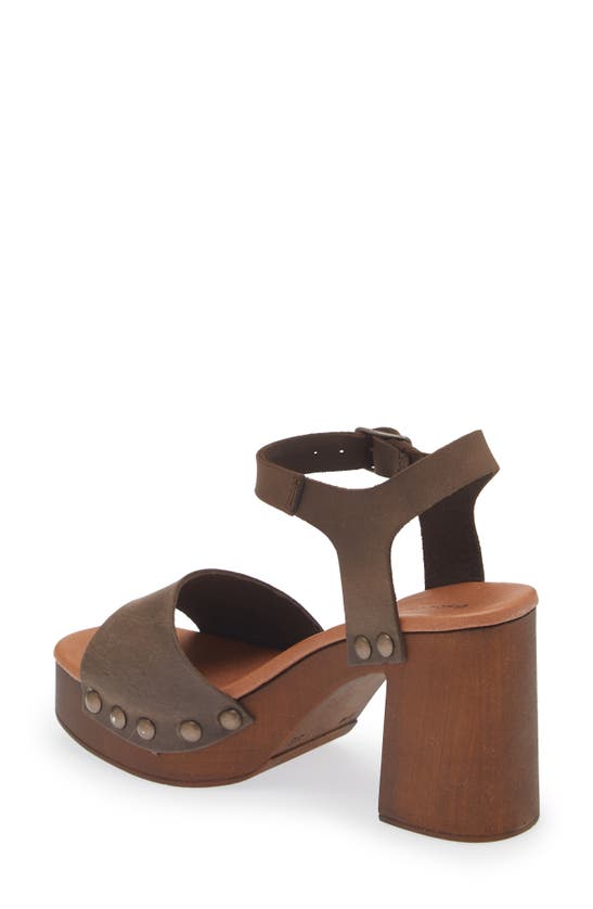 Shop Chocolat Blu Holand Ankle Strap Platform Sandal In Crazy Horse Leather