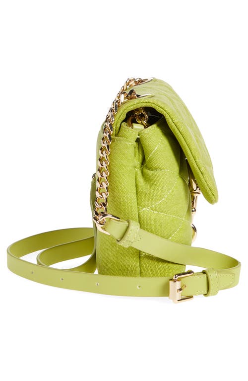 Rebecca Minkoff Edie Quilted Convertible Crossbody Bag In Chartruese