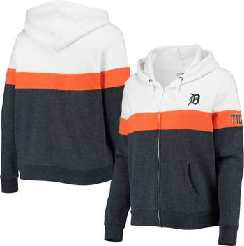 Women's Fanatics Branded Navy Detroit Tigers Filled Stat Sheet Pullover Hoodie