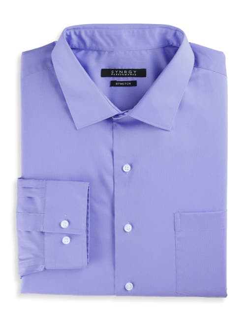 Synrgy Performance Solid Dress Shirt In Purple