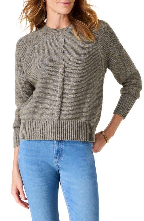 Shop Nic + Zoe Nic+zoe Mixed Stitch Sweater In Green Mix