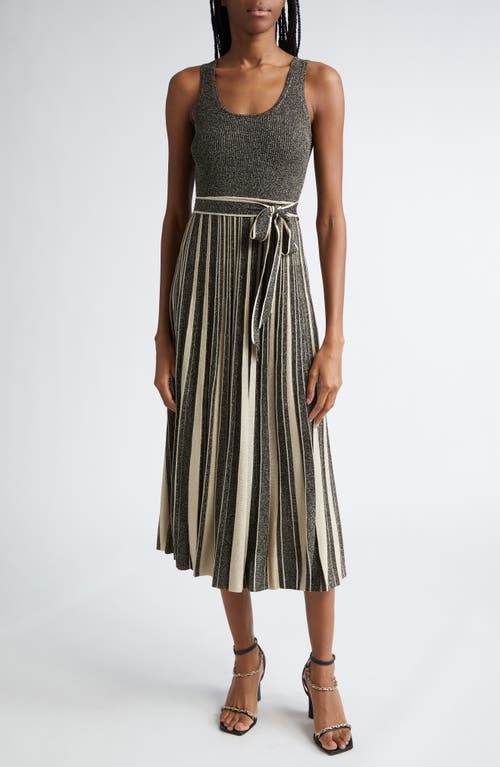 ZIMMERMANN ZIMMERMANN PLEATED METALLIC SWEATER DRESS
