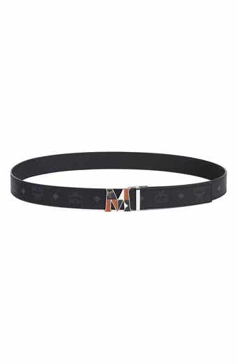 Mcm Men's Claus Reversible Belt, Black, One Size