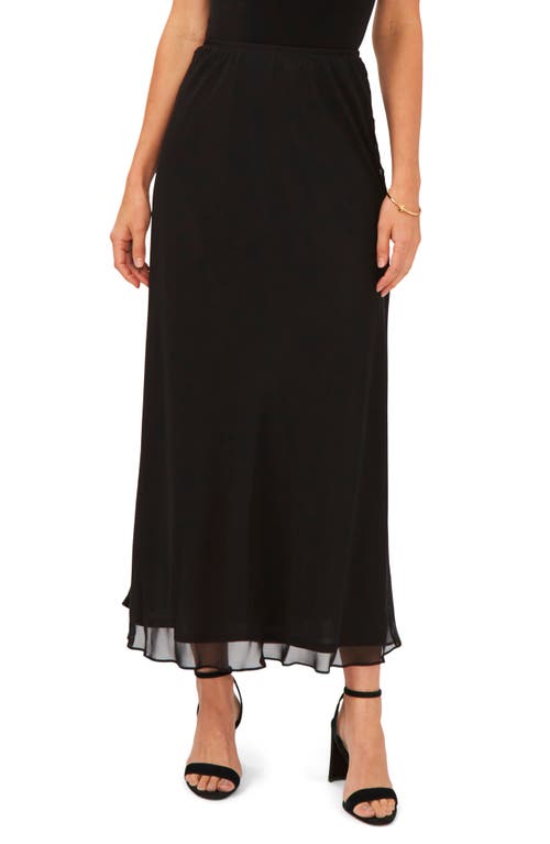 A-Line Chiffon Skirt in Black