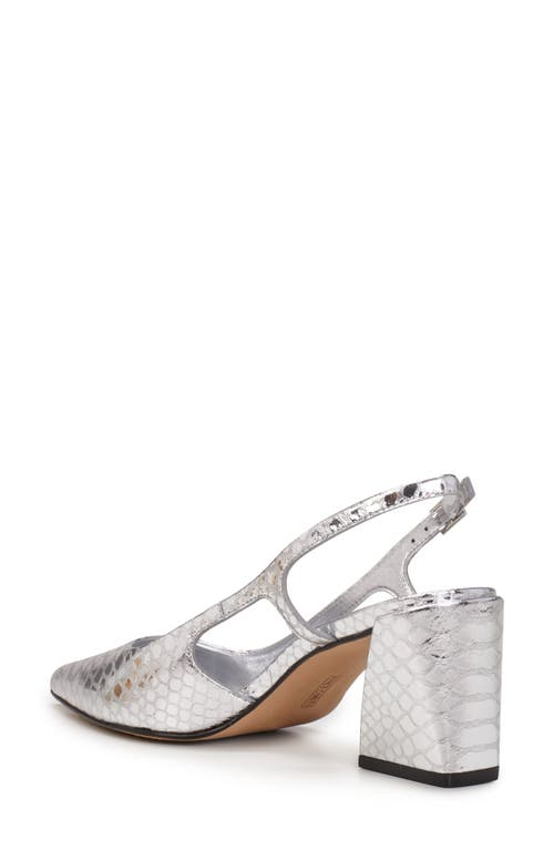 Vince Camuto Sindree Slingback Pointed Toe Pump In Silver