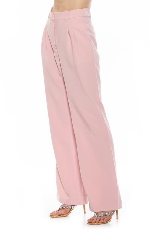 Alexia Admor Ellie Pleated Wide Leg Pants In Pink