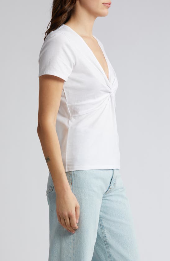 Shop Nation Ltd Caprice Twist T-shirt In White