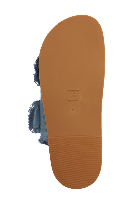 Shop Schutz Enola Slide Sandal In Azul/ Summer Jeans