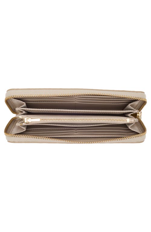 Marc Jacobs The Leather Continental Wallet In Khaki