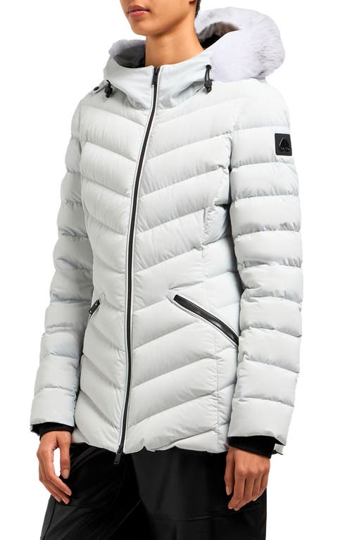 Moose Knuckles Roselawn Water Repellent 800 Fill Power Down Puffer Jacket in Stone W Nat
