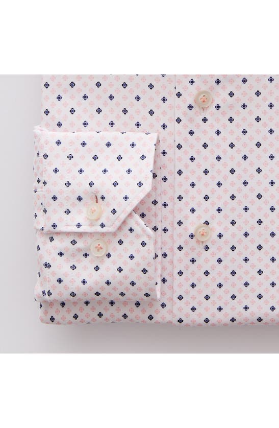 Shop Emanuel Berg 4flex Modern Fit Floral Knit Button-up Shirt In Bright Pink