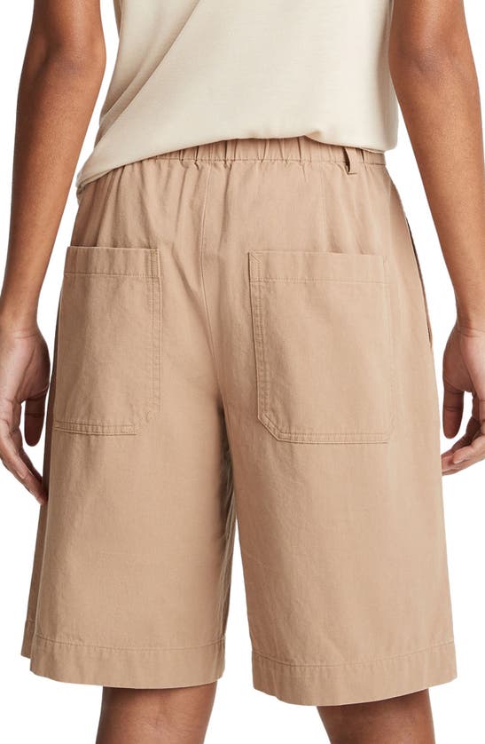 Shop Vince Washed Cotton Shorts In Cocoon